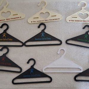Lot of 10 American Girl doll hangers | multi generations of hangers old and new